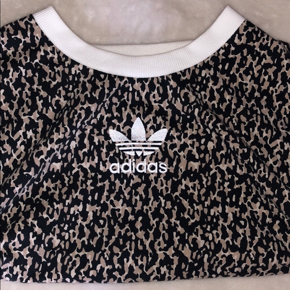 adidas leopard print top